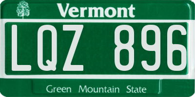 VT license plate LQZ896