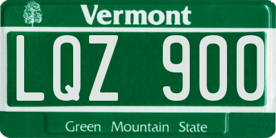 VT license plate LQZ900