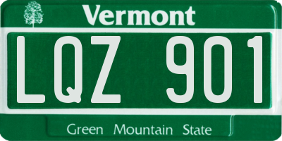 VT license plate LQZ901