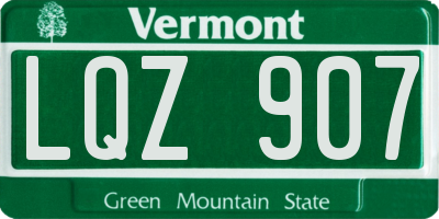 VT license plate LQZ907