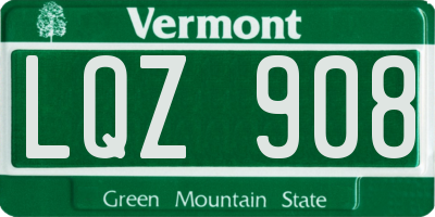 VT license plate LQZ908