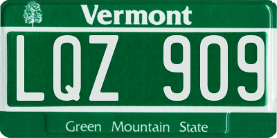 VT license plate LQZ909