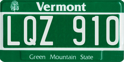 VT license plate LQZ910