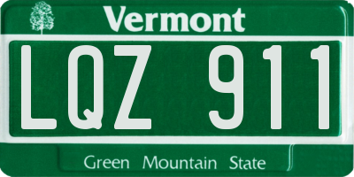 VT license plate LQZ911