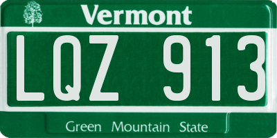 VT license plate LQZ913