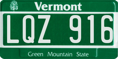 VT license plate LQZ916