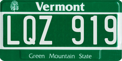 VT license plate LQZ919