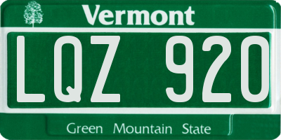 VT license plate LQZ920