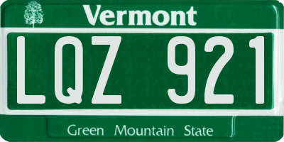 VT license plate LQZ921