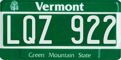 VT license plate LQZ922