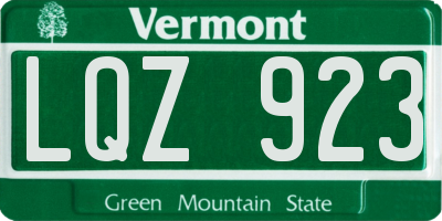 VT license plate LQZ923
