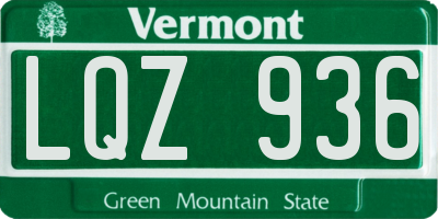 VT license plate LQZ936