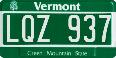 VT license plate LQZ937