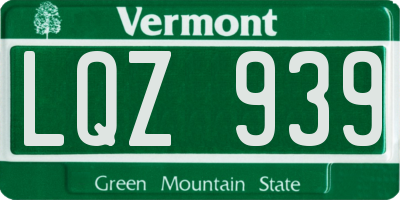 VT license plate LQZ939