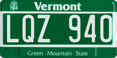 VT license plate LQZ940