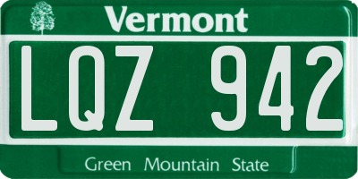 VT license plate LQZ942