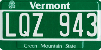 VT license plate LQZ943