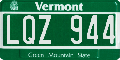 VT license plate LQZ944
