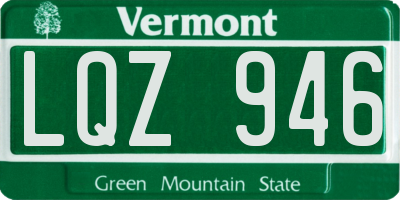 VT license plate LQZ946