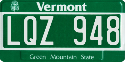 VT license plate LQZ948