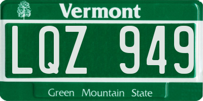 VT license plate LQZ949