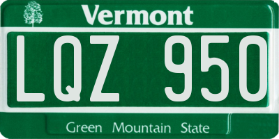 VT license plate LQZ950