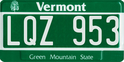 VT license plate LQZ953
