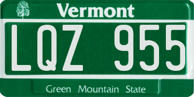 VT license plate LQZ955