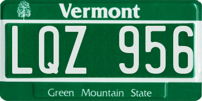VT license plate LQZ956