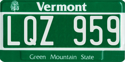 VT license plate LQZ959