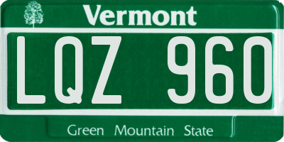 VT license plate LQZ960