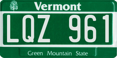 VT license plate LQZ961