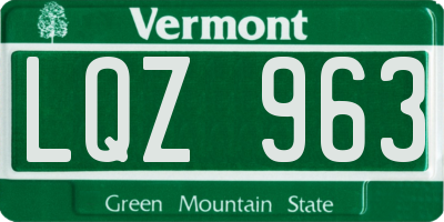 VT license plate LQZ963