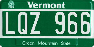 VT license plate LQZ966