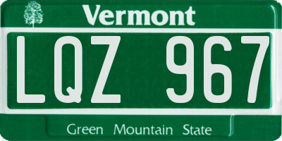 VT license plate LQZ967