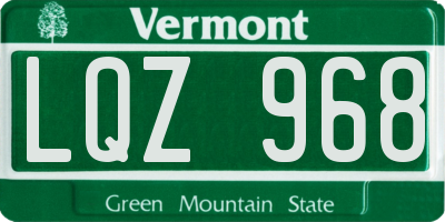VT license plate LQZ968