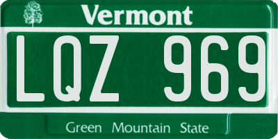 VT license plate LQZ969