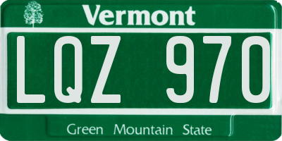 VT license plate LQZ970