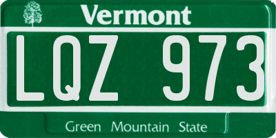 VT license plate LQZ973