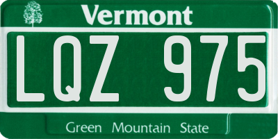VT license plate LQZ975