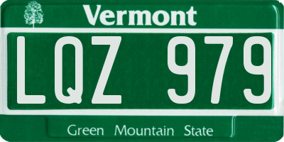 VT license plate LQZ979