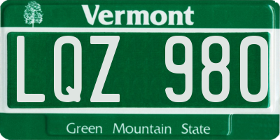 VT license plate LQZ980