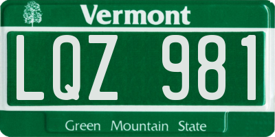 VT license plate LQZ981