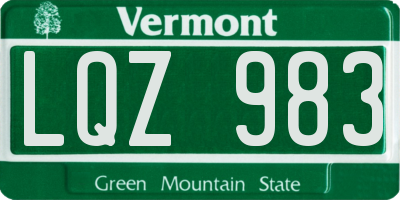 VT license plate LQZ983