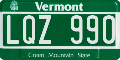 VT license plate LQZ990