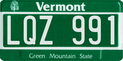VT license plate LQZ991