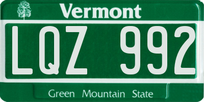 VT license plate LQZ992