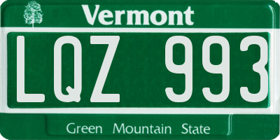 VT license plate LQZ993