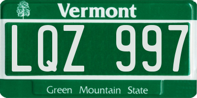 VT license plate LQZ997