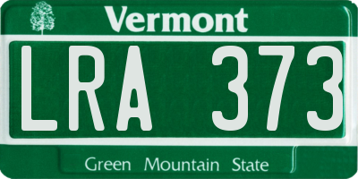 VT license plate LRA373